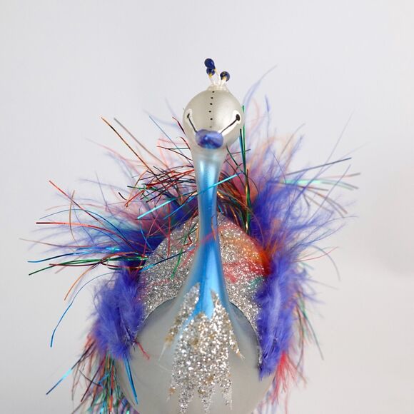 VTG Soffieria De Carlini Italy Christmas Ornament Peacock Bird RARE Color! - Picture 9 of 16